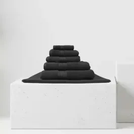 Nova Home Pretty Collection Plain Towel - 100% Cotton - Black (Available In Sizes) product thumbnail 2