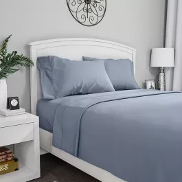 Fieldcrest Plain Flat Sheet - 100% Cotton - 220 Thread Count - Single & Twin - Blue product thumbnail 2