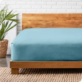Nova Home Cotton Warm Winter Flannel Fitted Sheet Set - Blue (Available in Sizes) product thumbnail 2
