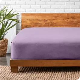 Nova Home Cotton Warm Winter Flannel Fitted Sheet Set - Purple(Available in Sizes) product thumbnail 2