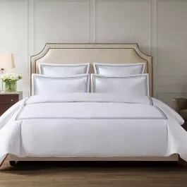Nova Home Cruise Duvet Cover Set - 100% Cotton, 600 Thread Count - King & Super King - White & Grey product thumbnail 2