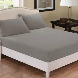 Fieldcrest Plain Fitted Sheet Set - 100% Cotton - 220 Thread Count - Queen - 3 Pcs - Grey product thumbnail 2