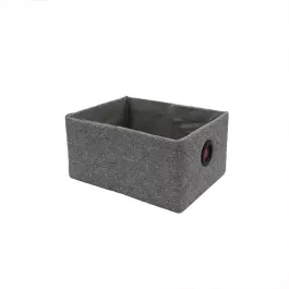 Weva Hammer Foldable Textile Storage Basket - 19x26x13 cm - Grey product thumbnail 2