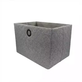 Weva Hammer Foldable Textile Storage Basket - 38x26x25 cm - Grey product thumbnail 2