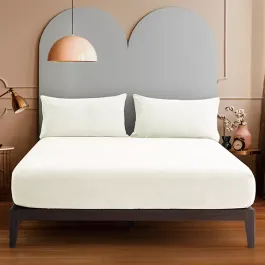 Nova Home WarmFit Winter Microfleece Fitted Sheet Set - Ivory (Available in Sizes) product thumbnail 2