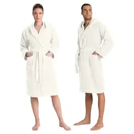 Cannon Plain Unisex Bathrobe (1 Piece) - 100% Cotton - 4XL - Ivory product thumbnail 2