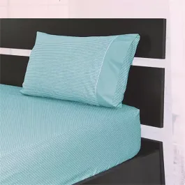 Cannon Dots & Stripes Fitted Sheet Set - Poly Cotton - King & Super King - 3 Pcs - Jade product thumbnail 2