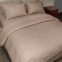 Fieldcrest Plain Duvet Cover - 100% Cotton - 220 Thread Count - Linen (Available in sizes) product thumbnail 2