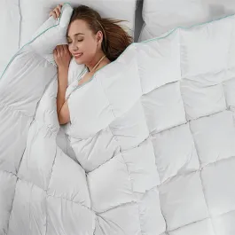 Nova Home Majestic Microgel Down Alternative Comforter - Cover 100% Cotton, 233 Thread Count - White product thumbnail 2