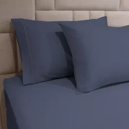 Fieldcrest Plain Pillowcase Set - 100% Cotton - 2 Pcs - Navy product thumbnail 2