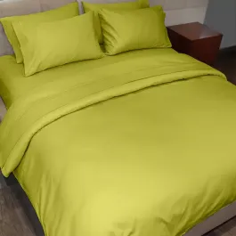 Fieldcrest Plain Duvet Cover - 100% Cotton - 220 Thread Count - Super King - Pistache product thumbnail 2
