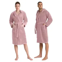 Cannon Plain Unisex Bathrobe (1 Piece) - 100% Cotton - L - Silver Rose product thumbnail 2
