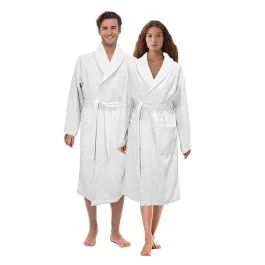 Nova Home Luna Unisex Bathrobe (1 Piece) - 100% Cotton - S - White product thumbnail 2
