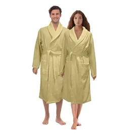 Nova Home Luna Unisex Bathrobe (1 Piece) - 100% Cotton - M - Yellow product thumbnail 2