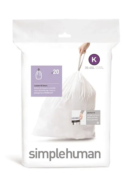 Simplehuman Custom Fit Liners-35-45 L (Code K) - White product thumbnail 3