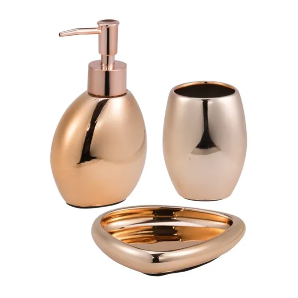 Weva Odeon Bath Accessory Set, 3 Pieces - Rose Gold product thumbnail 3