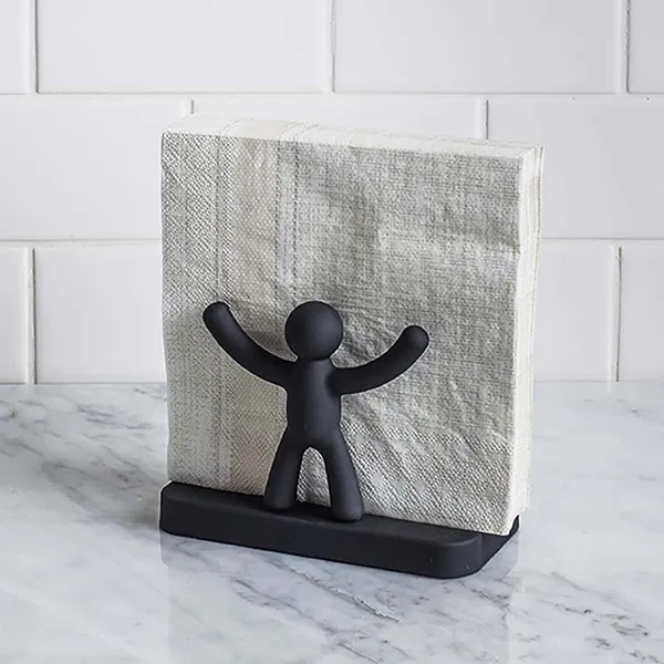 Umbra Buddy Napkin Holder, Wood & Plastic - Black product thumbnail 3
