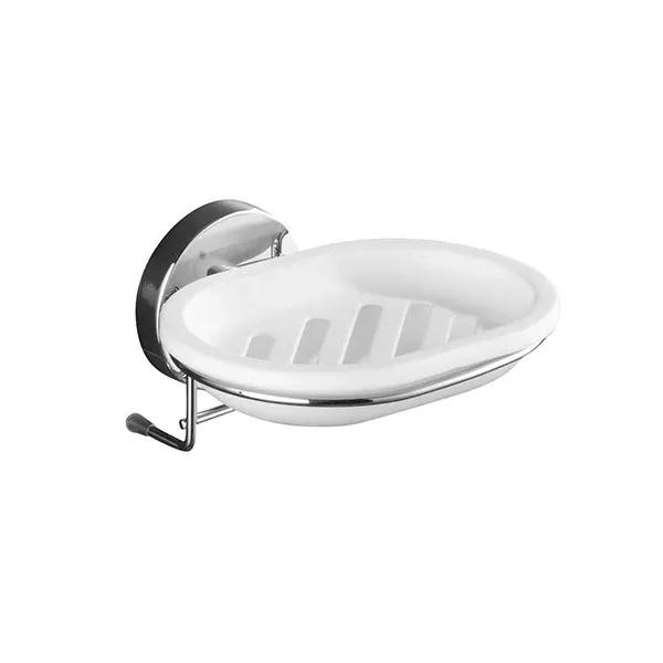 Wenko Milazzo Vacum-Loc Soap Dish - Stainless Steel - White product thumbnail 3