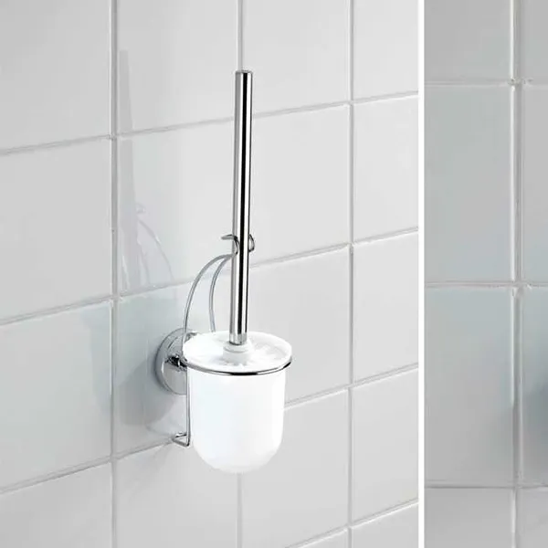 Wenko Toilet Brush" Vacuum-loc" - Stainless Steel - White product thumbnail 3