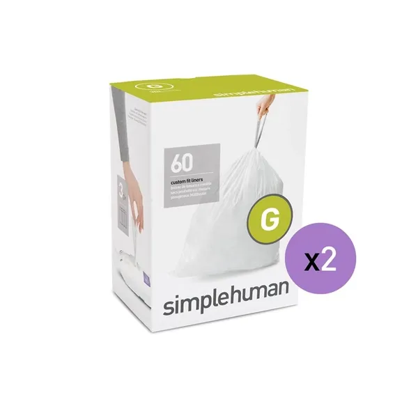 Simplehuman Custom Fit Liners-30 L (Code G) - White product thumbnail 3