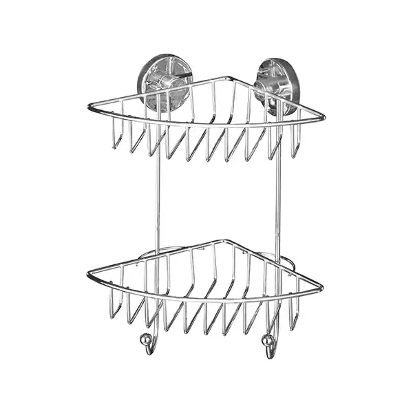 Wenko Vacuum-Loc Corner Rack, 2-Tier, Small product thumbnail 3