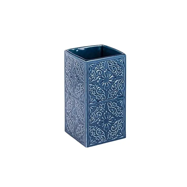Wenko "Cordoba" Toothbrush Tumbler - Pottery - Dark Blue product thumbnail 3