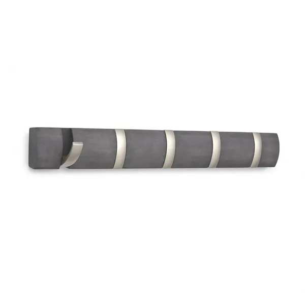 Umbra Flip 5 Hooks Wall Rail - Driftwood and Nickel product thumbnail 3