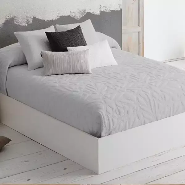 Manterol Bouti Carlo Reversible Bedspread Set - Poly Cotton - King & Super King - 3 Pcs - Grey (161 - 12) product thumbnail 3