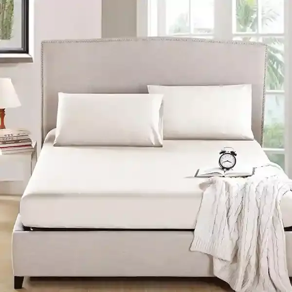 Nova Home "MicroBasic" Fitted Sheet Set - Ivory product thumbnail 3