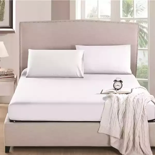 Nova Home "MicroBasic" Fitted Sheet Set - White product thumbnail 5