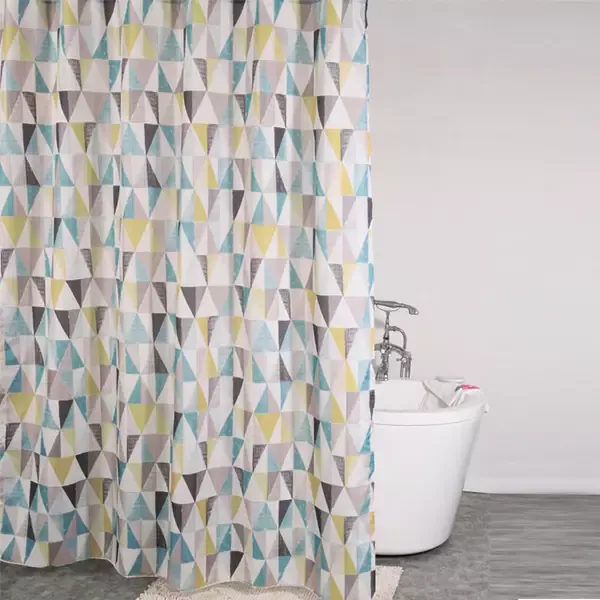 Weva Triangular Shower Curtain, 180x200 cm - Yellow product thumbnail 3
