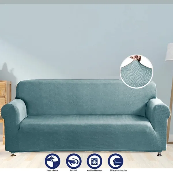 Nova Home Perfect Fit Stretch Sofa Cover 1 Seat - Aqua product thumbnail 3