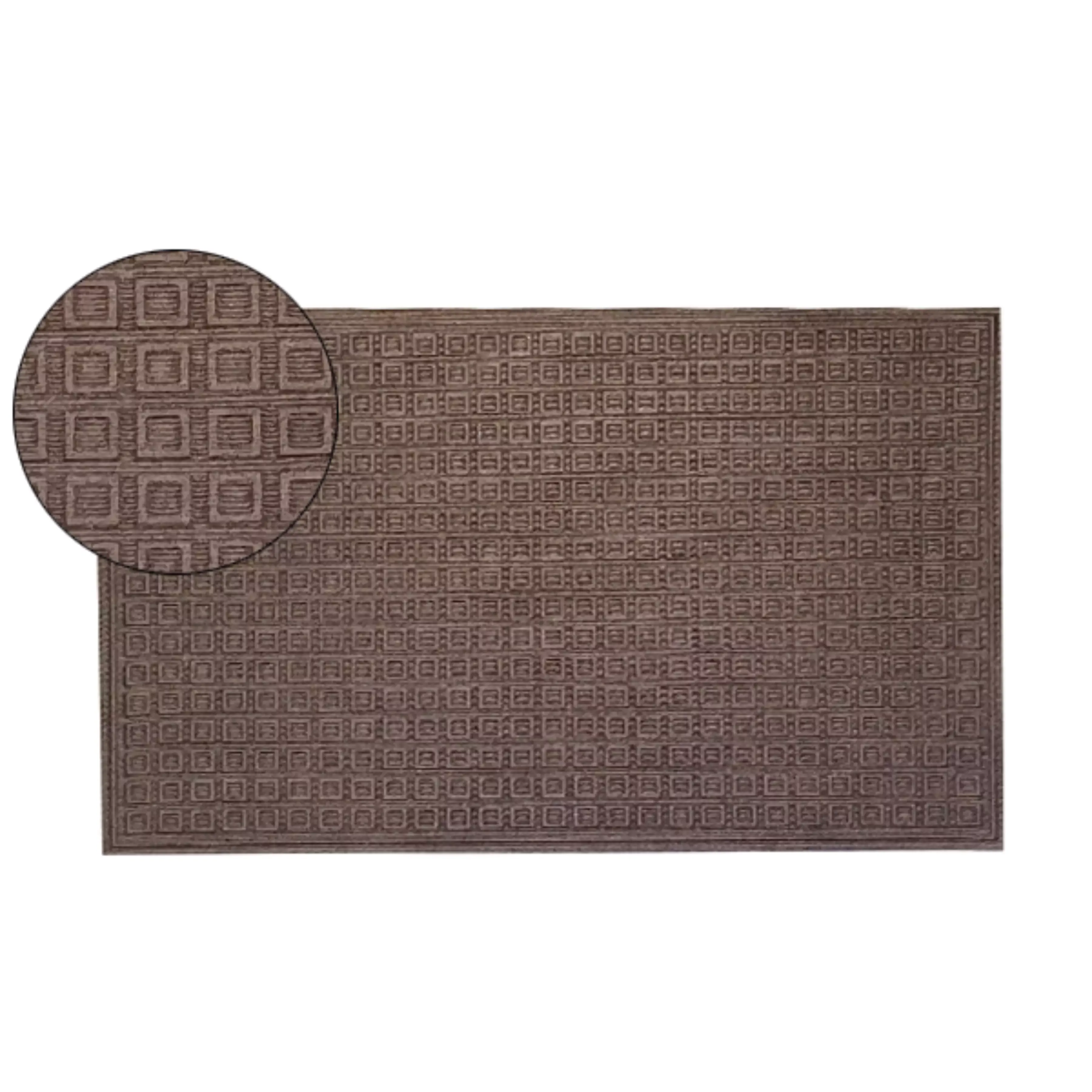 Nova Home Blocks Outdoor mat W & Rubber Backing - Charcoal (Available In Sizes) product thumbnail 12