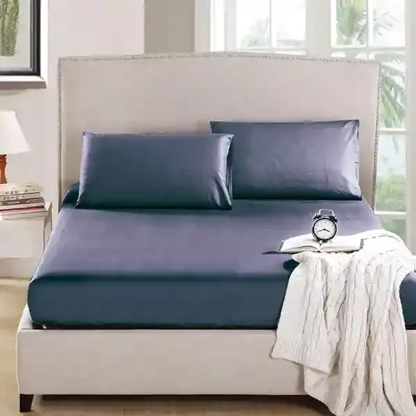 Nova Home "MicroBasic" Fitted Sheet Set - Blue product thumbnail 5