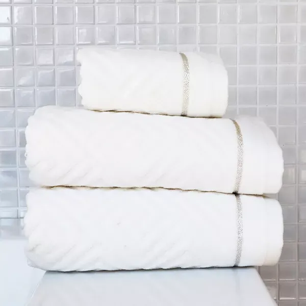Nova Home Versace Towel, 100% Cotton - Cream product thumbnail 2