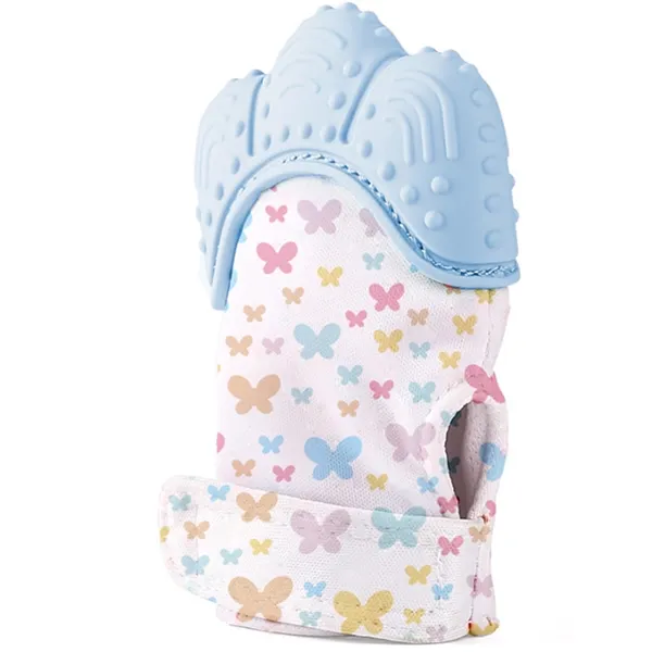 Babyjem Butterfly Baby Gloves Teether - Blue product thumbnail 3
