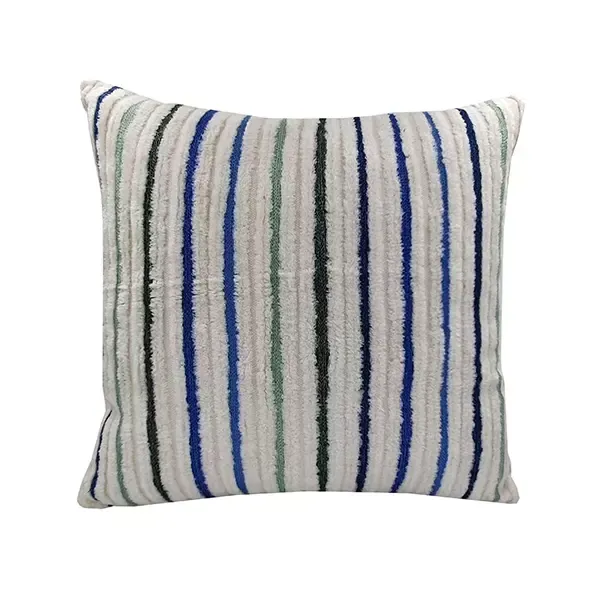 Nova Home Vertical Handmade Embroidered Cushion Cover - 50x50 cm - Blue product thumbnail 3