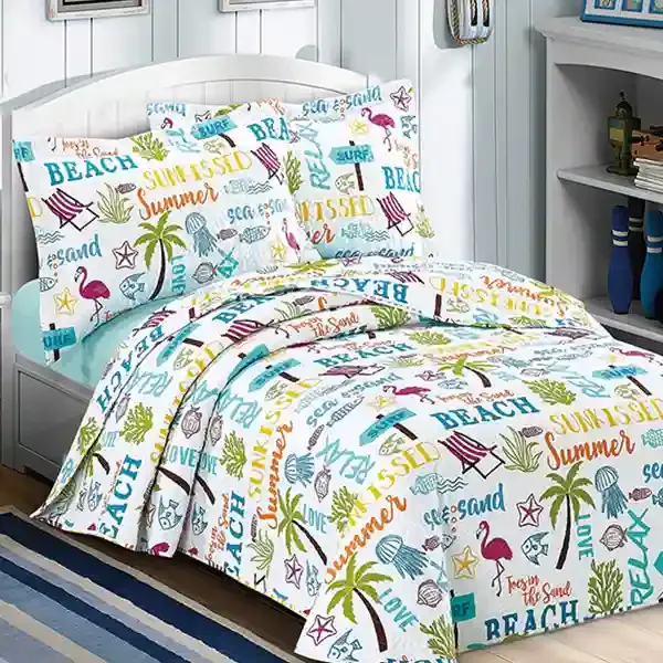 Nova Home" Beach" Bed Spread Set - White product thumbnail 3