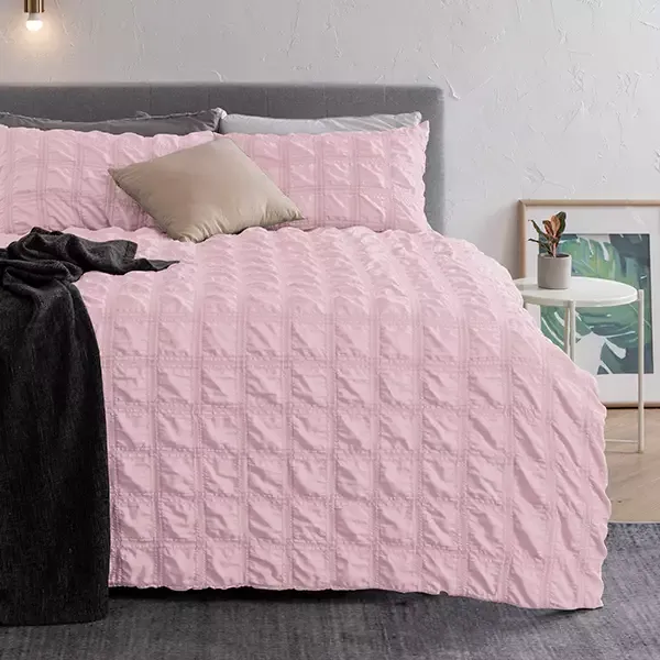 Nova Home Kallan Special Textured Plain Comforter Set - Pink (Available in Sizes) product thumbnail 3