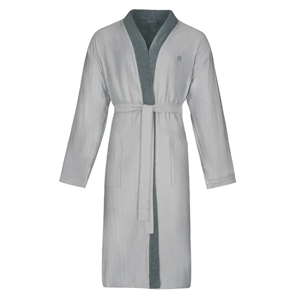 Bugatti Alessandro Men's Bathrobe - 100% Cotton - Grey Flannel (Available in sizes) product thumbnail 2