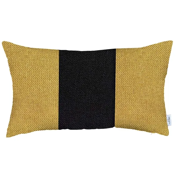 Nova Home Boho Chic Jacquard Cushion Cover - 30x50 cm - Black & Yellow product thumbnail 3