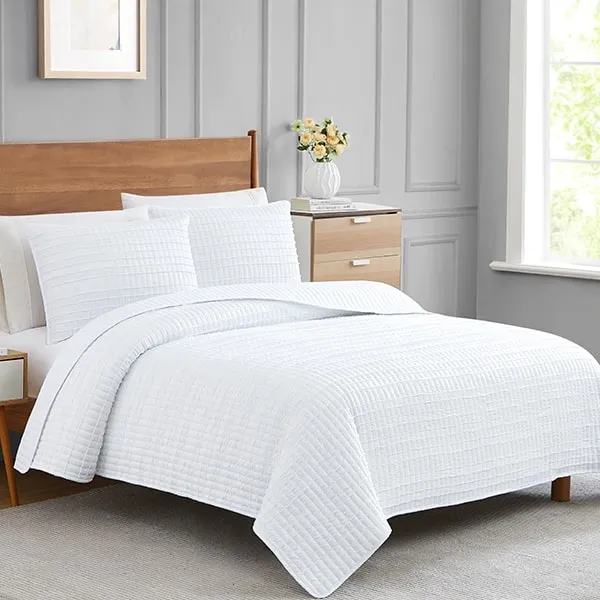Nova Home "Clip" Jacquard Bedspread Set - White (Available In Sizes) product thumbnail 14