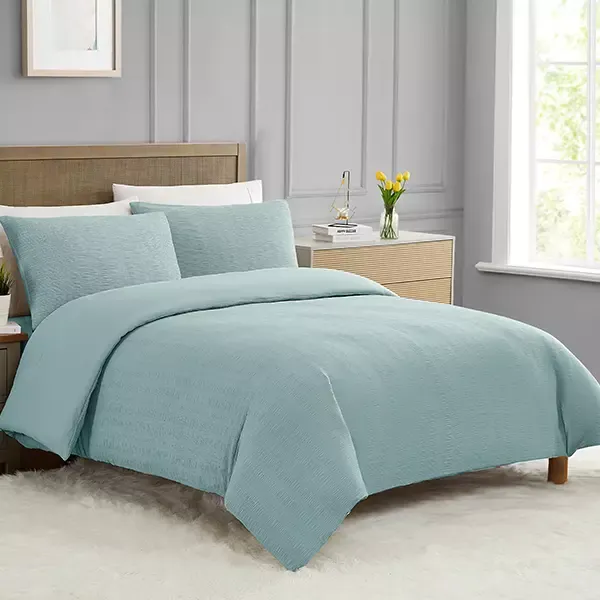 Nova Home Simply Crinkled Comforter Set -Petrol (Available in Sizes) product thumbnail 8