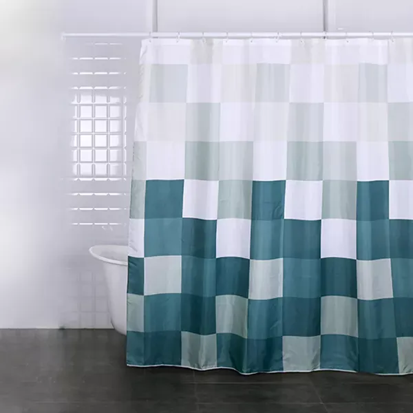 Weva "Rubiks Cube" Waterproof Shower Curtain - Green (Available in Sizes) product thumbnail 3