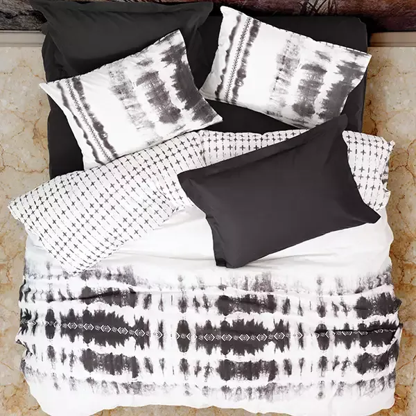 Nova Home "Shower" Duvet Cover Set - 100% Cotton - Black (Available in Sizes) product thumbnail 11