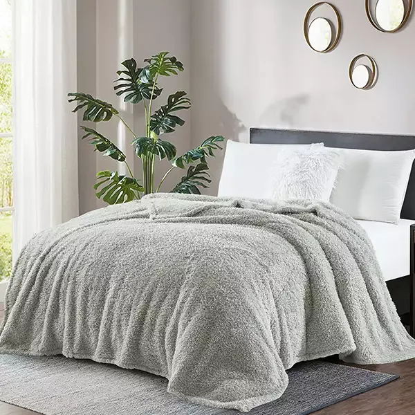 Nova Home Fur Fluffy Blanket - Grey (Available in Sizes) product thumbnail 7