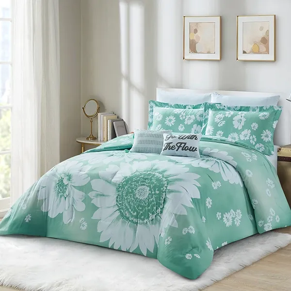 Nova Home Maude Double-Face Printed Comforter Set - Green product thumbnail 15