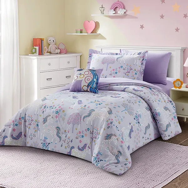 Nova Home Cora Microfiber Comforter Set - Purple product thumbnail 7