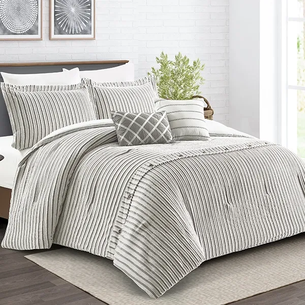 Nova Home Raylan Jaquard Comforter Set - Grey product thumbnail 8