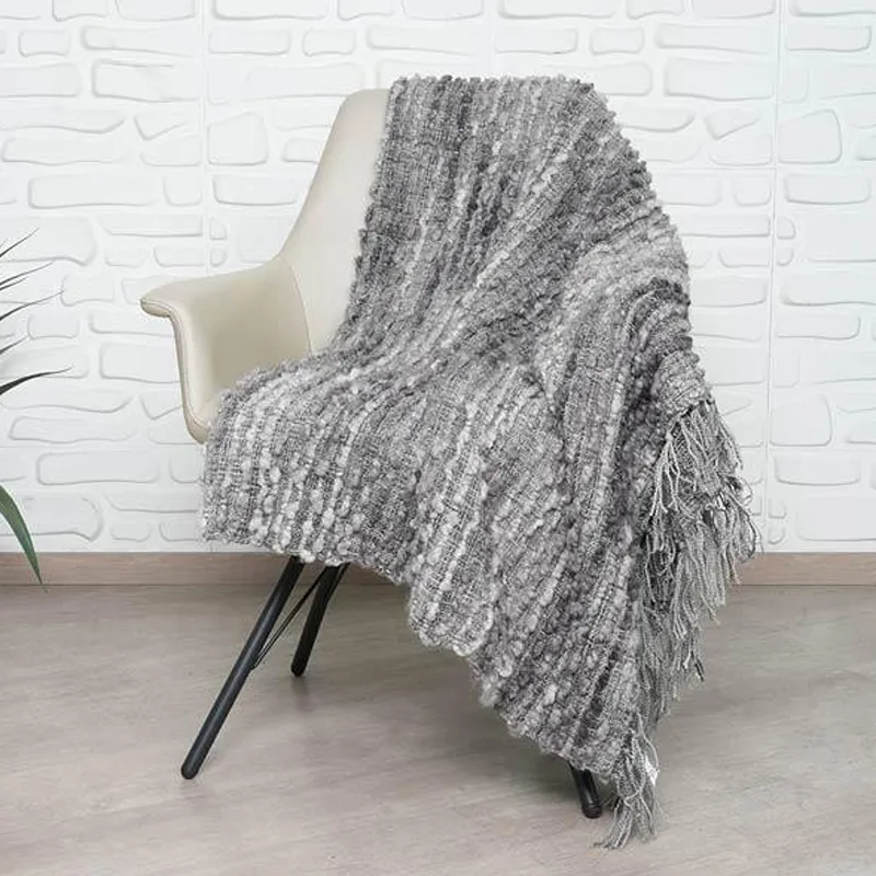 Nova Home Bree Knitted Throw - 130X170 Cm - Grey product thumbnail 3